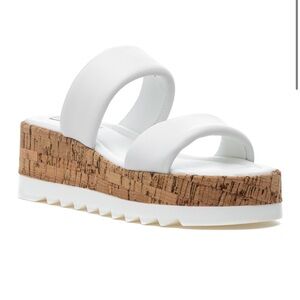 STEVE MADDEN DEFUSE SANDAL WHITE